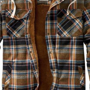 Legendary Whitetails 4X Berber-Lined Hooded Flannel Shirt Jacket